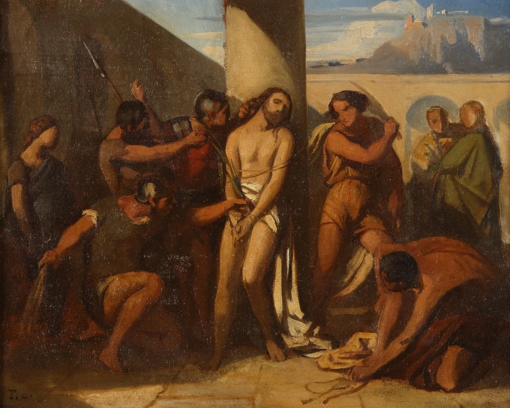 Ilustración del artículo "SAISON SUBJECT: THOMAS COUTURE, THE FLAGELLATION OF CHRIST, OIL ON TOILE, 1838"